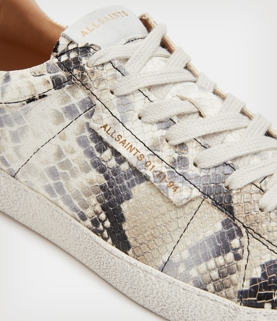Damen Sheer Leather Snake Trainers (taupe_grey) - Image 4