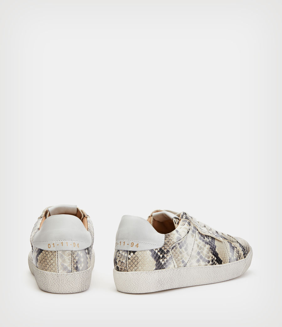 Women's Sheer Leather Snake Trainers (taupe_grey) - Image 5