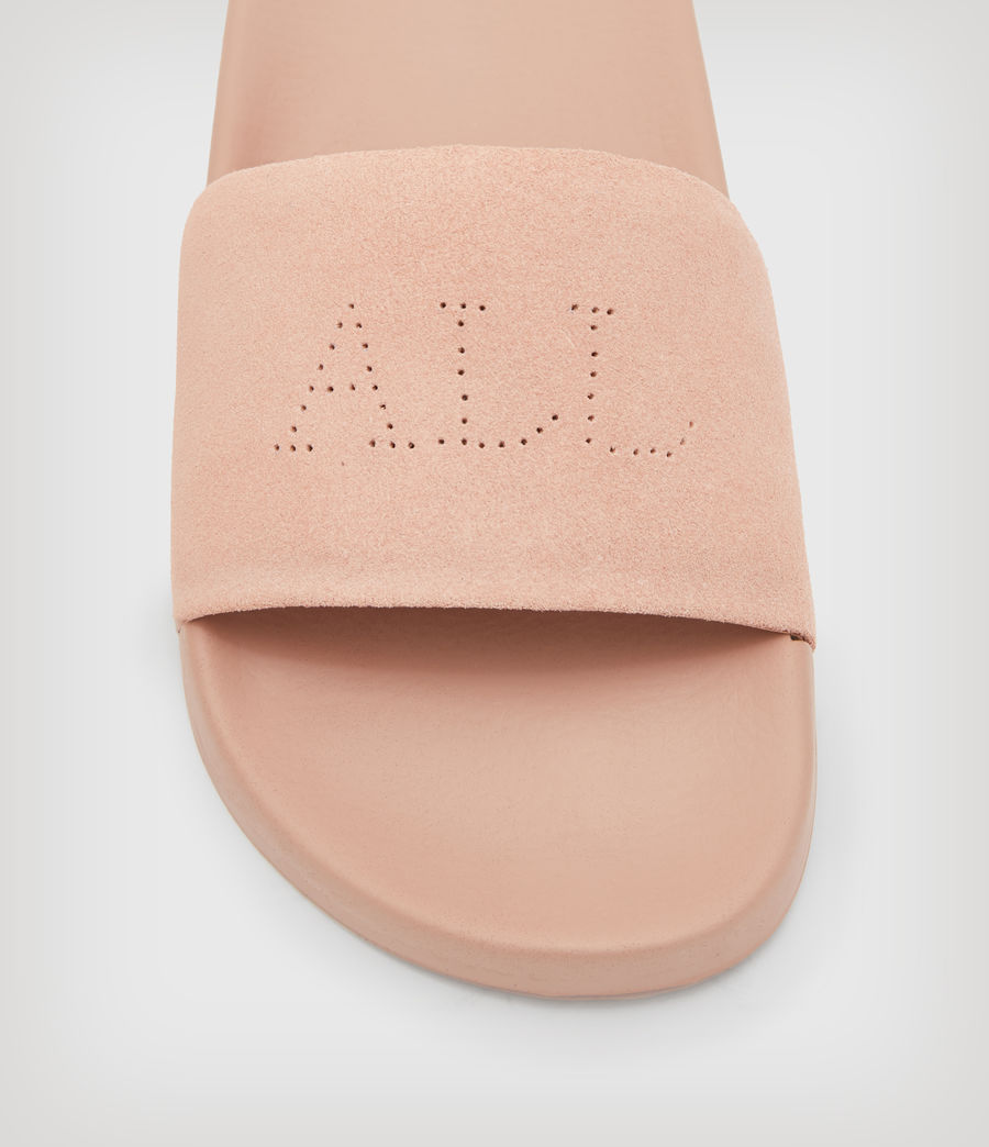 Womens Karli Leather Slides (misty_pink) - Image 3
