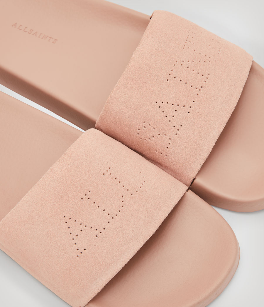 Womens Karli Leather Slides (misty_pink) - Image 6