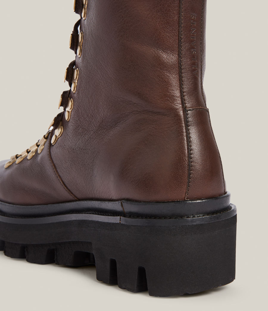 Women's Wanda Leather Boots (brown) - Image 6