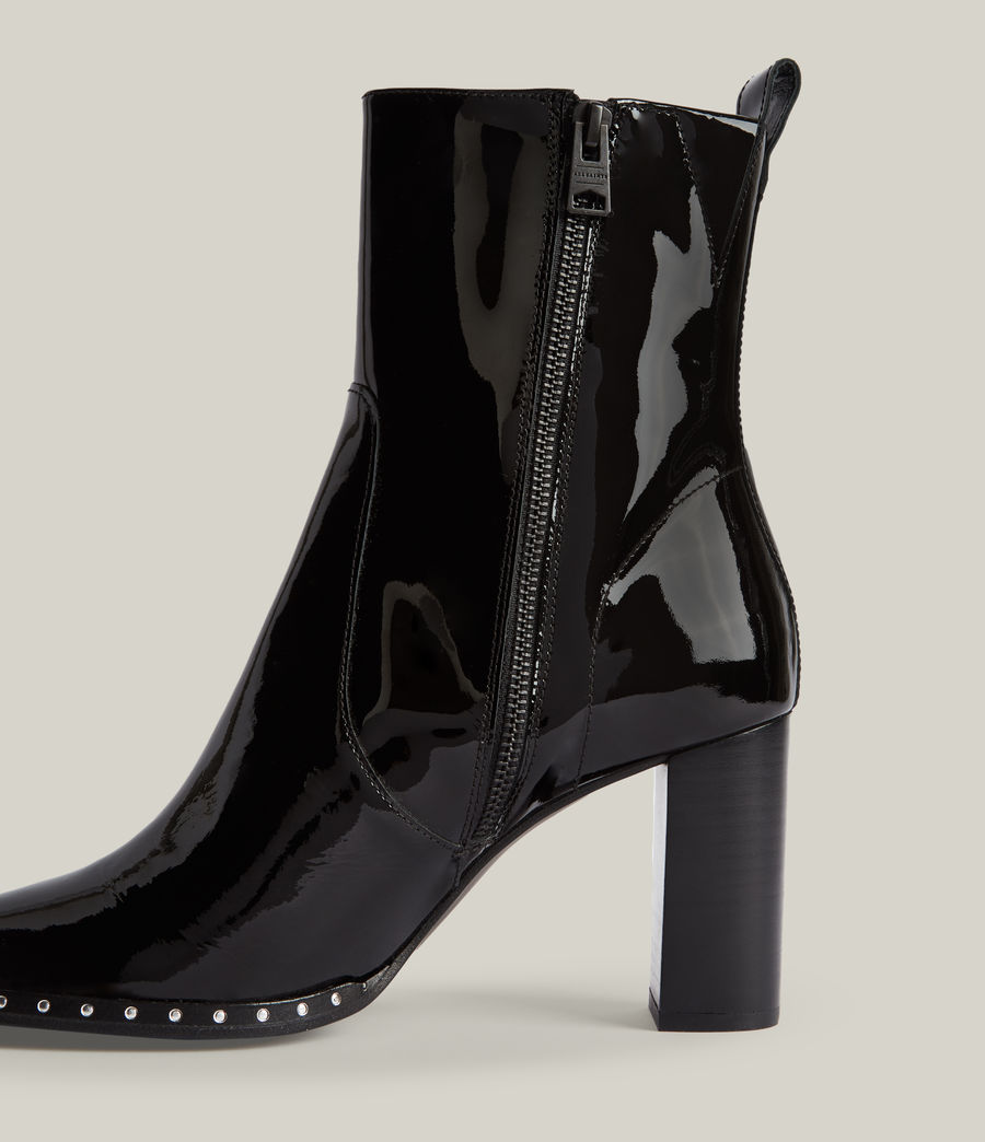 Women's Marlie Patent Leather Boots (black) - Image 6