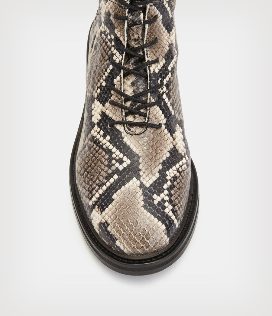 Women's Misty Leather Snake Effect Boots (snake_grey) - Image 2