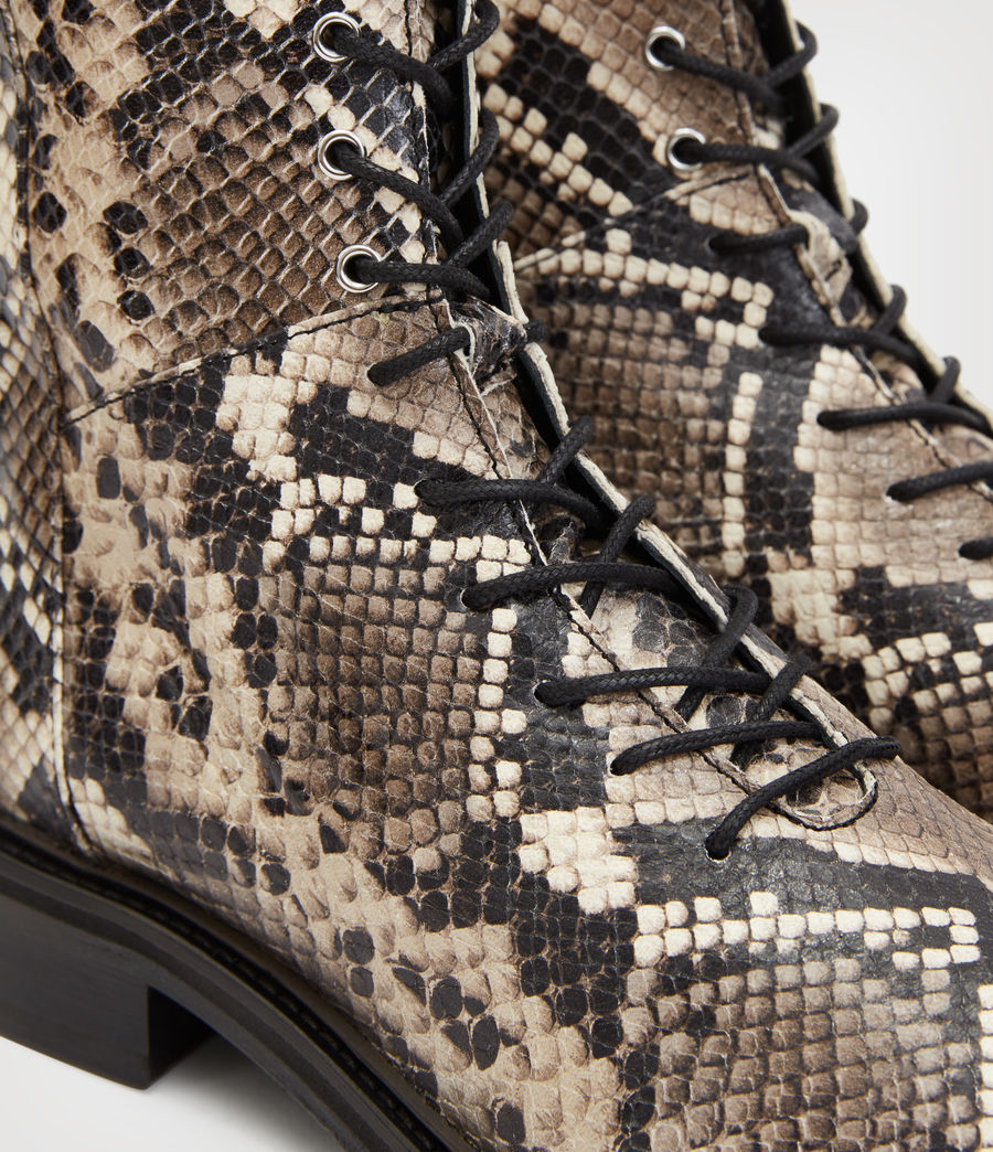 Damen Misty Leather Snake Effect Boots (snake_grey) - Image 4