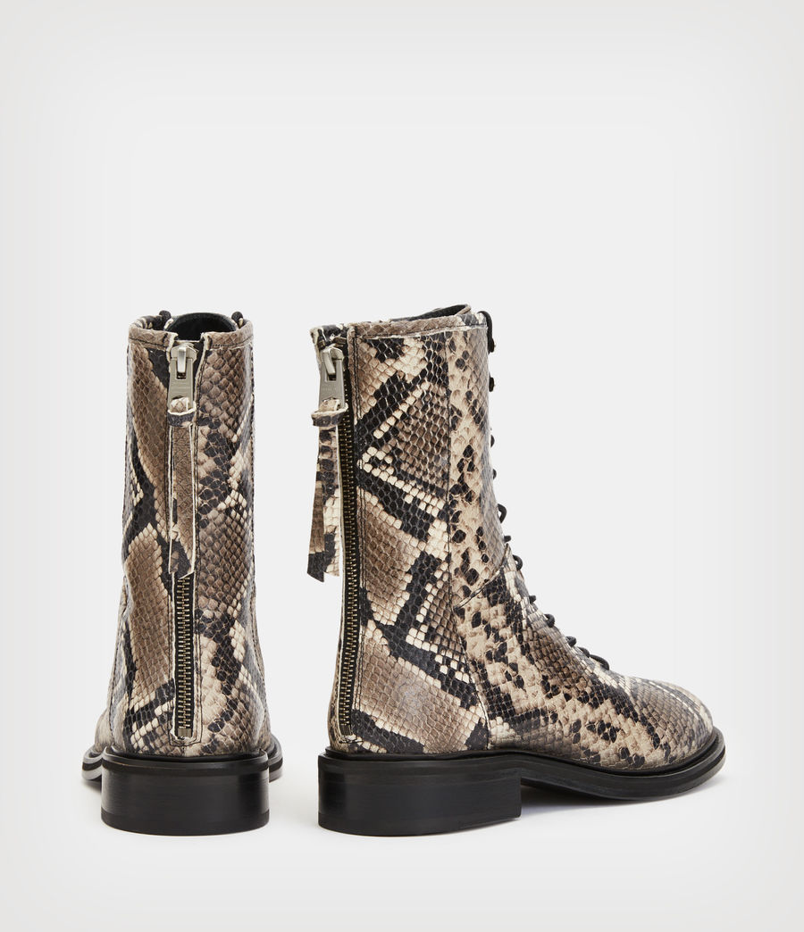 Damen Misty Leather Snake Effect Boots (snake_grey) - Image 5
