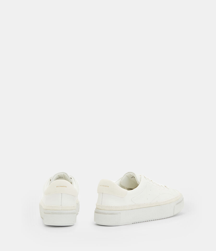 Womens Trish Leather Sneakers (chalk_white) - Image 7