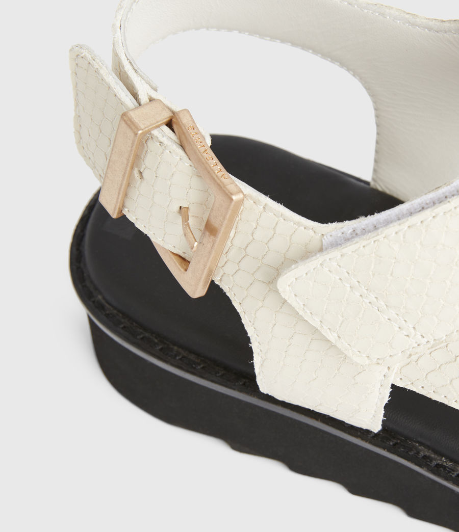 Women's Rhianne Leather Sandals (white) - Image 4