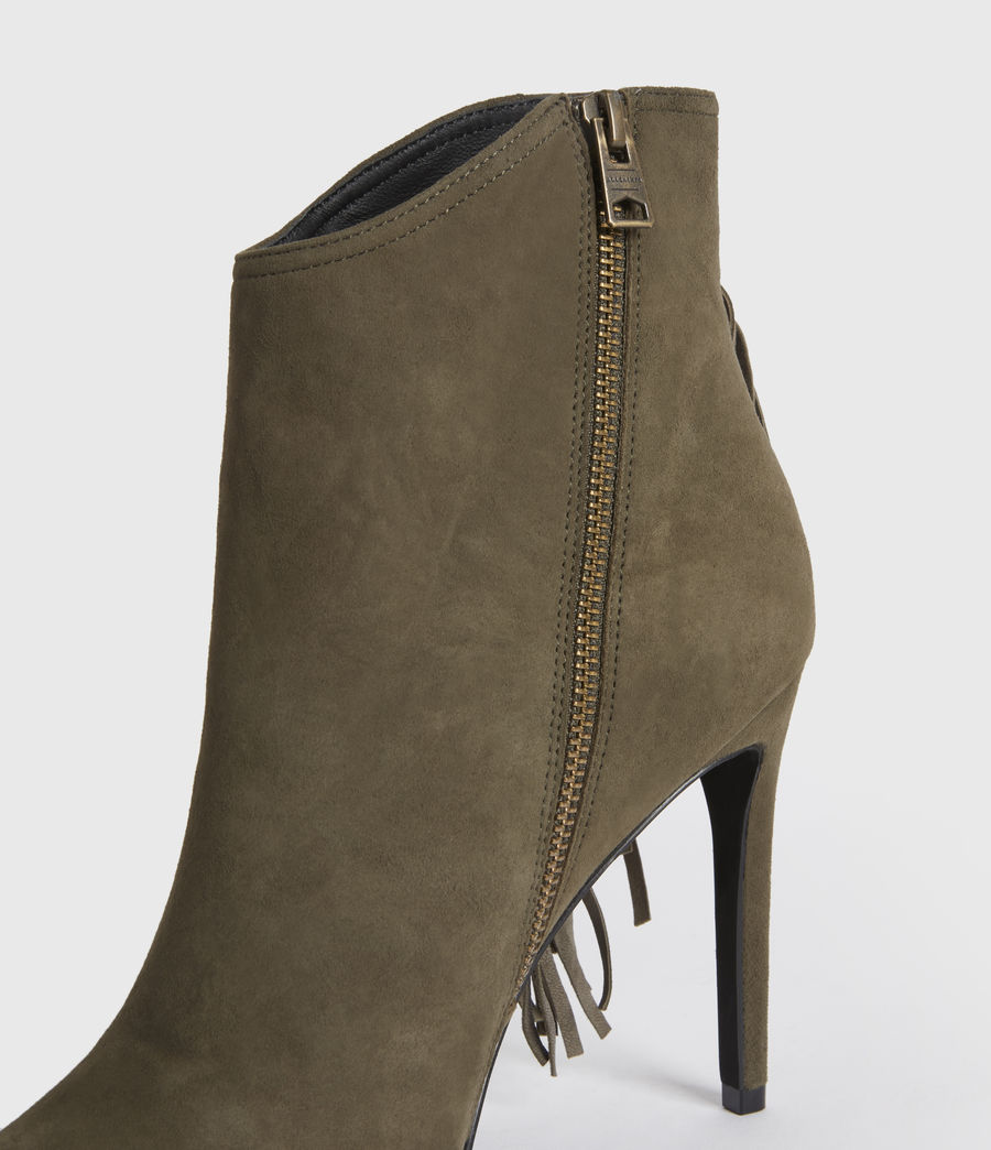 ALLSAINTS IE: Womens Izzy Suede Boots (khaki)