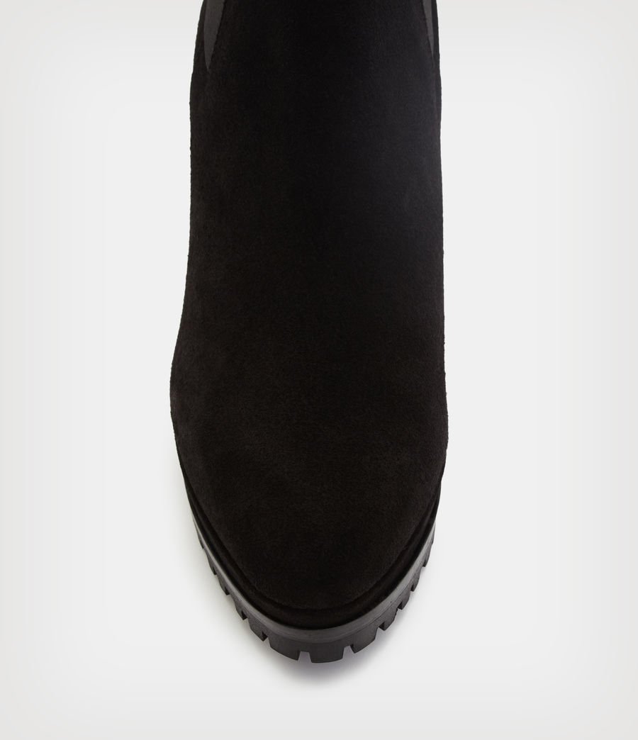 Womens Sarris Suede Boots (black) - Image 2