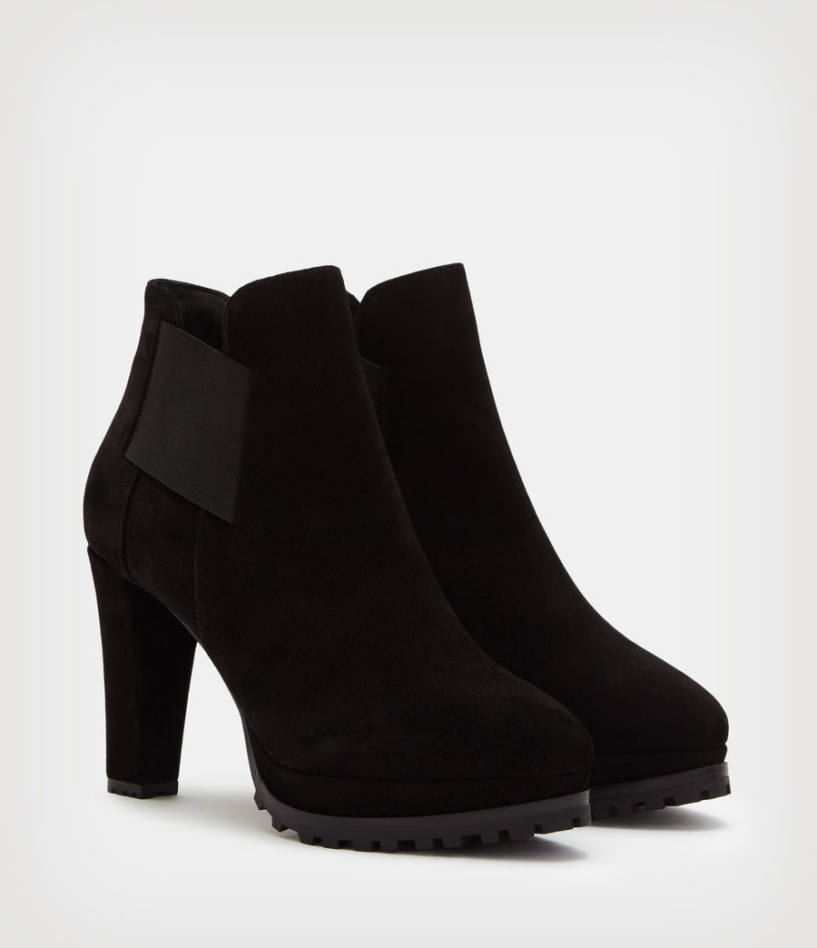 Womens Sarris Suede Boots (black) - Image 3