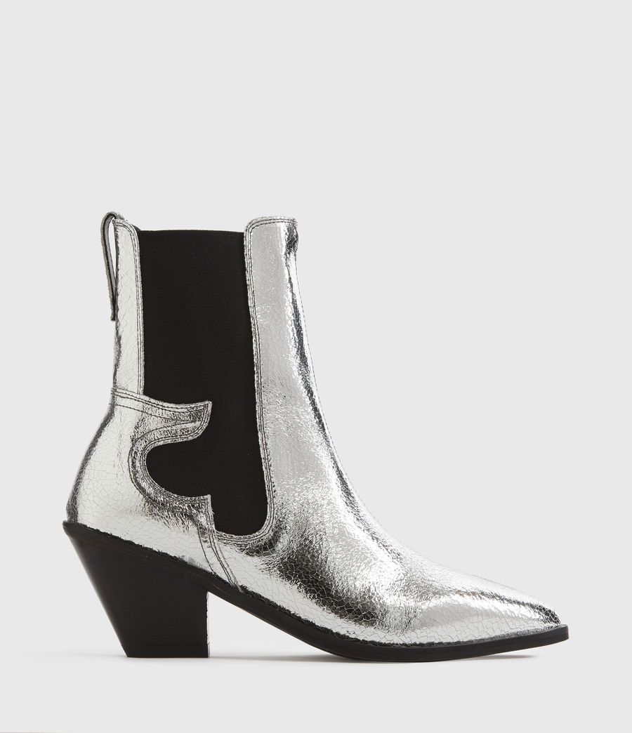 silver boots women's shoes