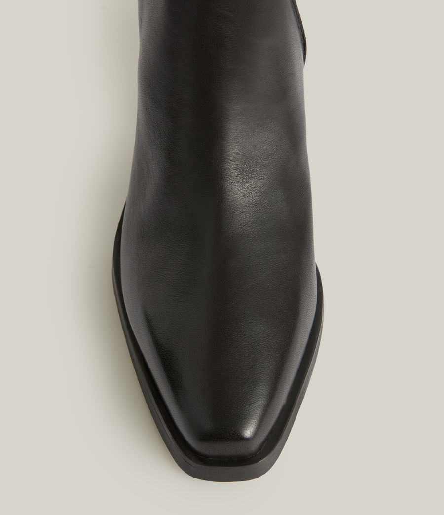 Womens Cohen Leather Boots (black) - Image 7