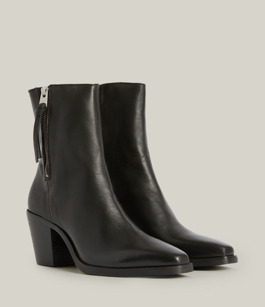 Womens Cohen Leather Boots (black) - Image 3