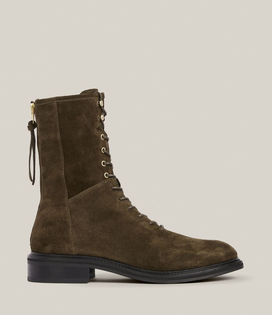Womens Misty Suede Boots (khaki) - Image 1