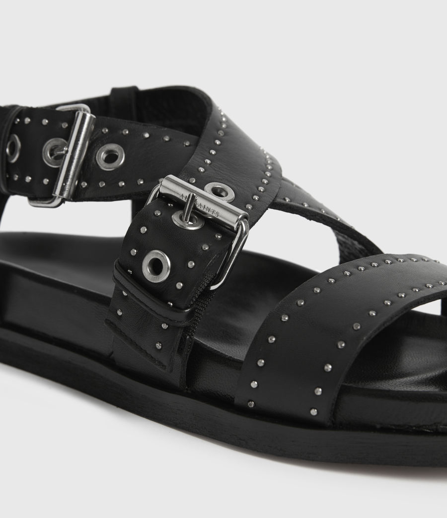 Damen Nina Leather Sandals (black) - Image 2