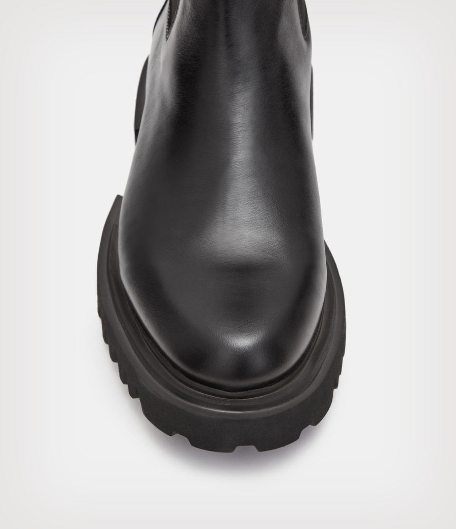 Womens Hayley Leather Boots (black) - Image 3
