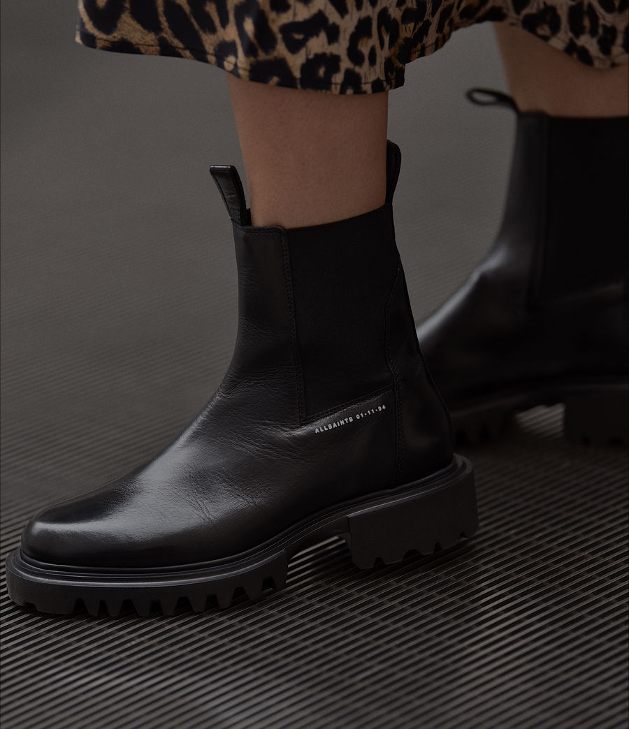 Damen Hayley Leder Boots (black) - Image 4