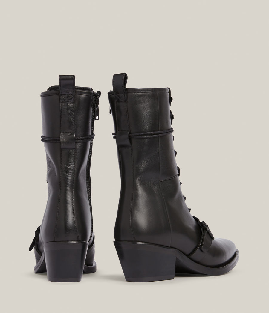 Womens Kaylee Leather Boots (black) - Image 6