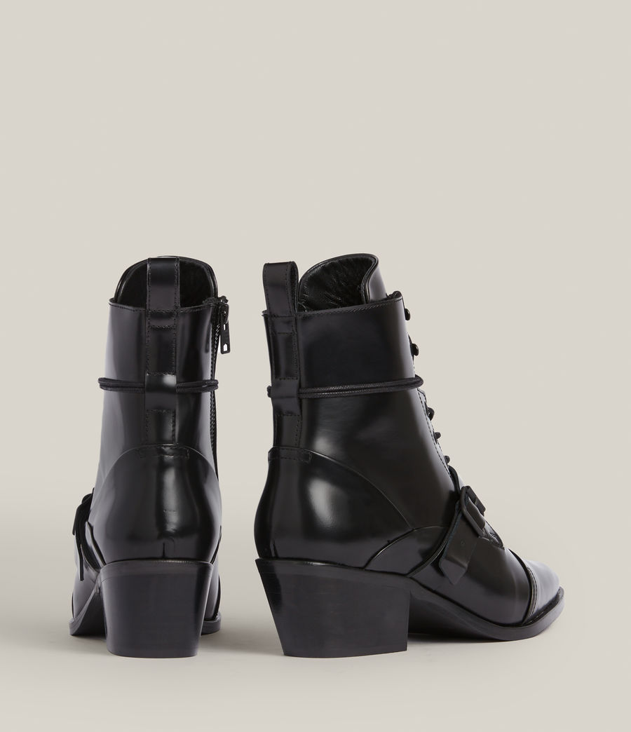 Womens Katy Poli Leather Boots (black) - Image 7