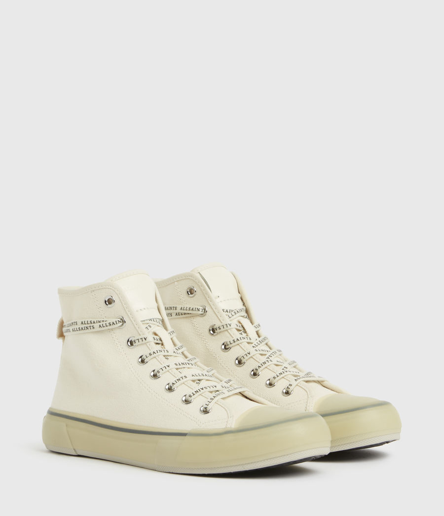 Women's Jaxal High Top Canvas Trainers (white) - Image 4