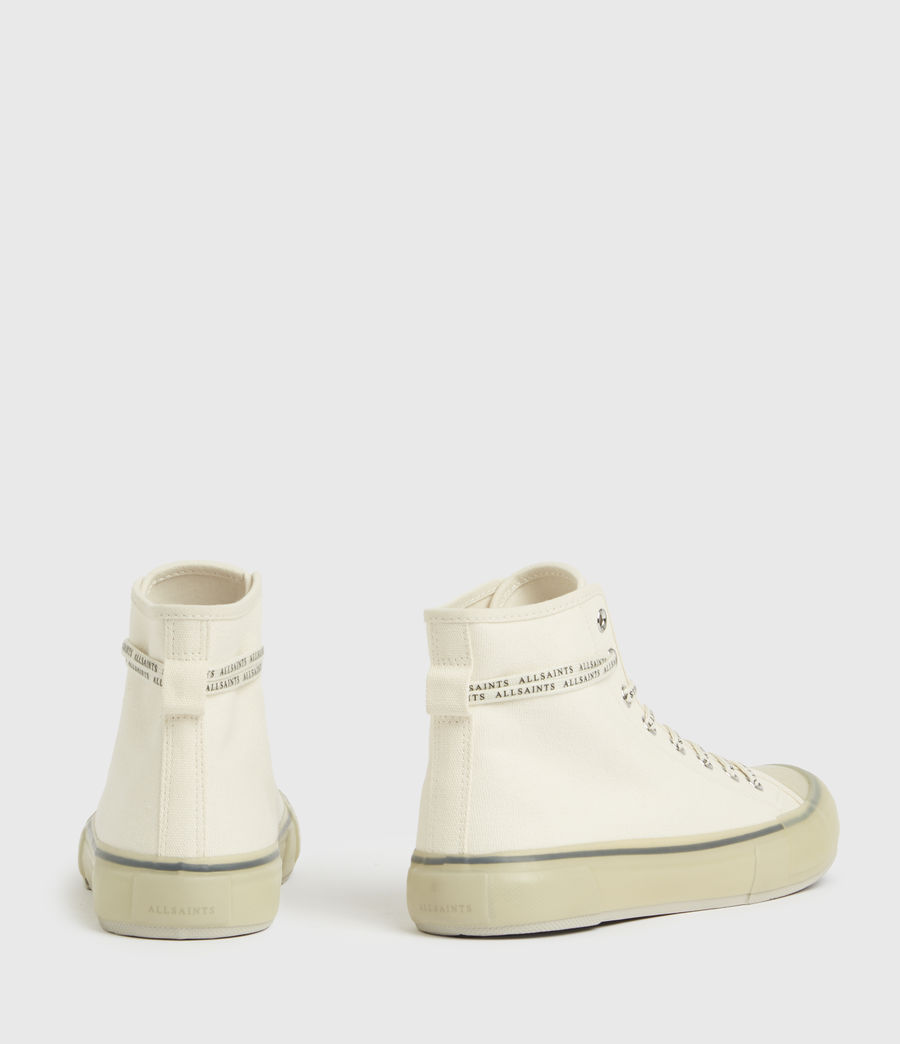 Women's Jaxal High Top Canvas Trainers (white) - Image 6