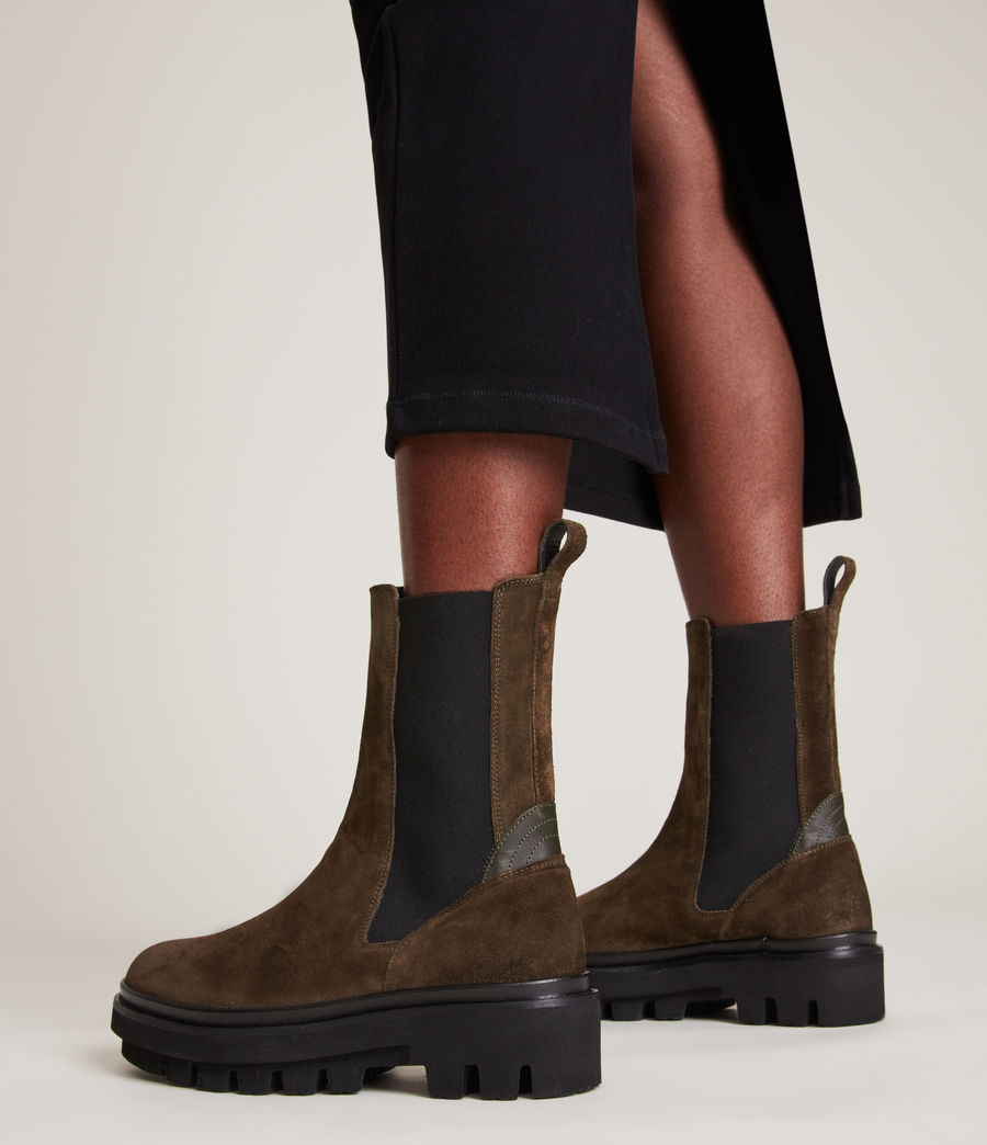 Women's Bille Suede Boots (khaki) - Image 2