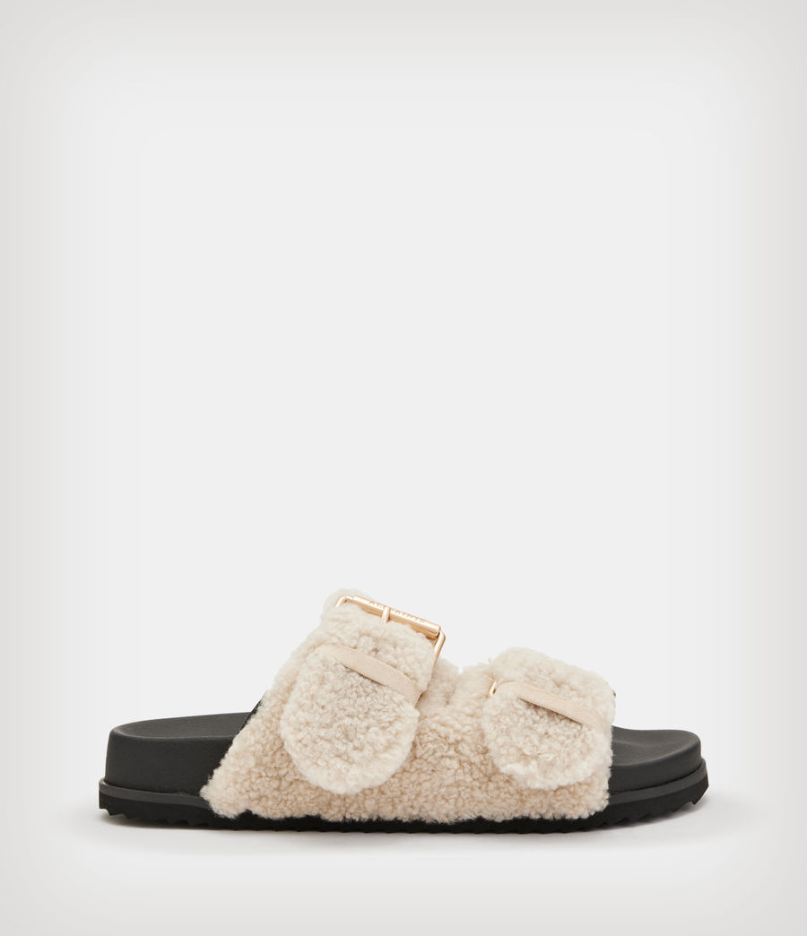 Women's Sian Shearling Sandals (cream_white) - Image 1