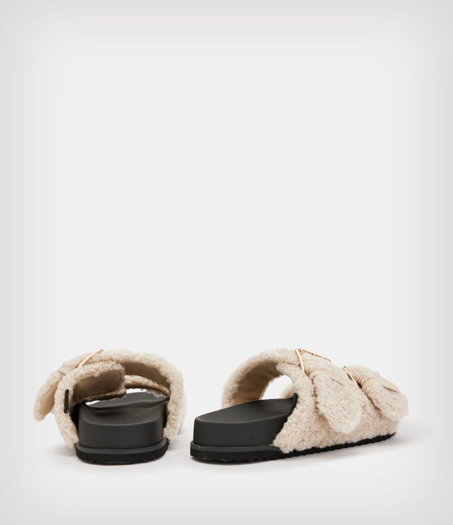 Women's Sian Shearling Sandals (cream_white) - Image 5