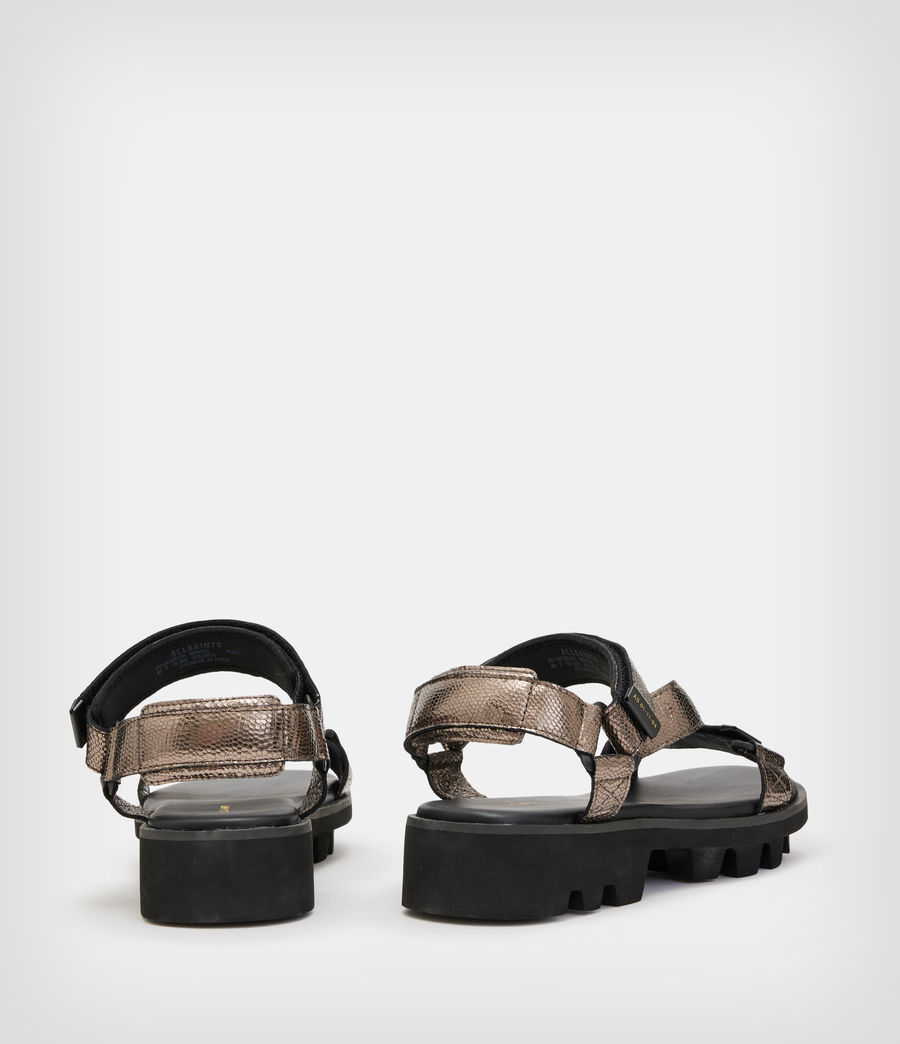 Women's Atlanta Leather Shimmer Sandals (metallic_gold) - Image 5