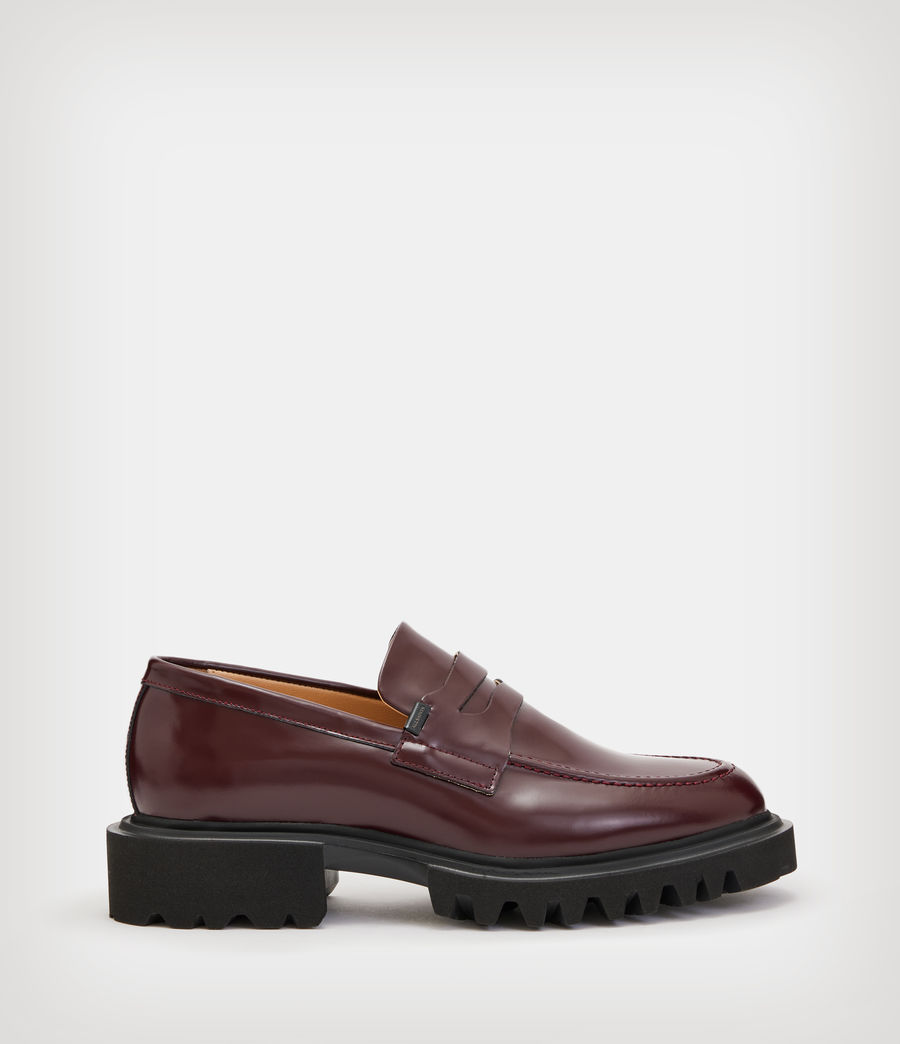 Women's Lola Leather Loafers (bordeaux_red) - Image 1