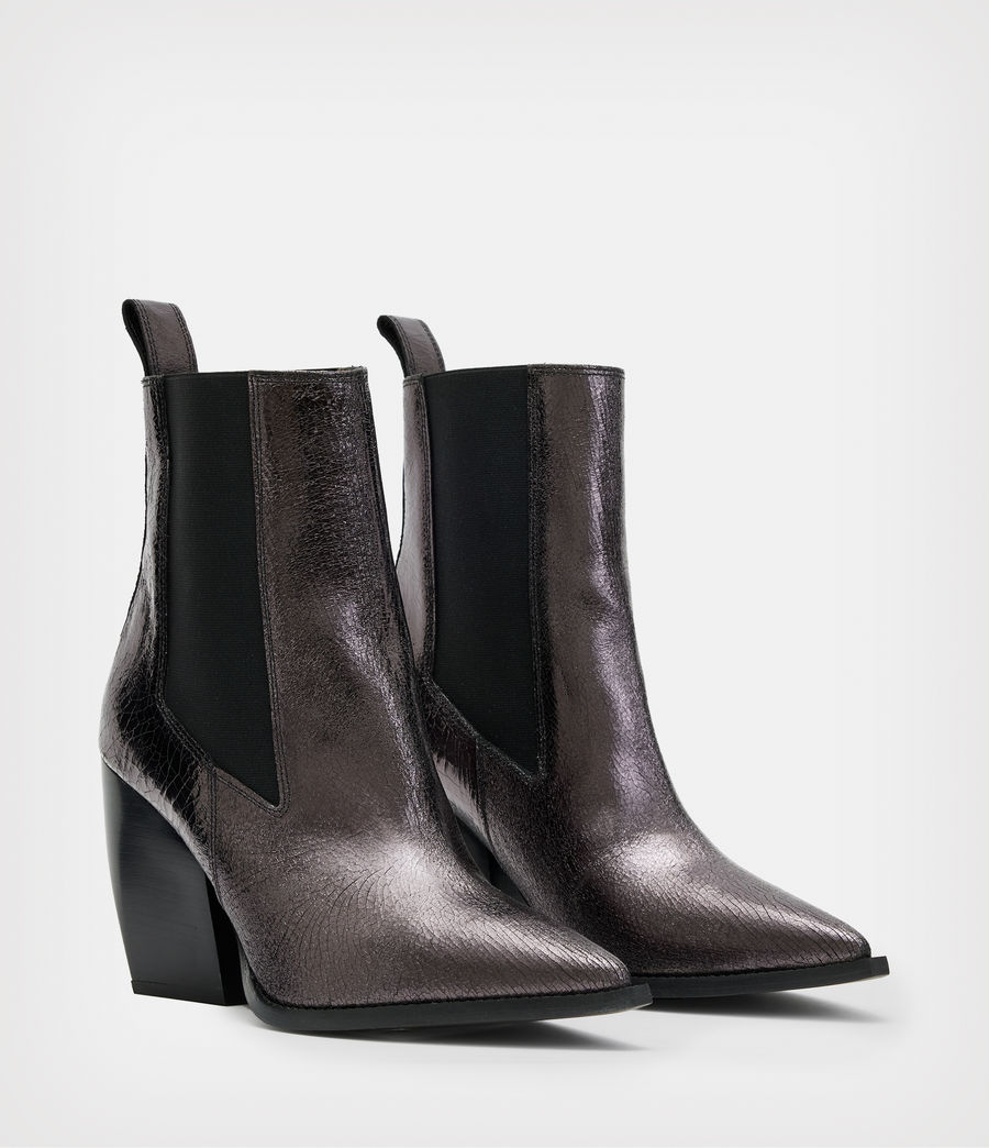 Damen Ria Crinkle Boots (gunmetal_grey) - Image 4