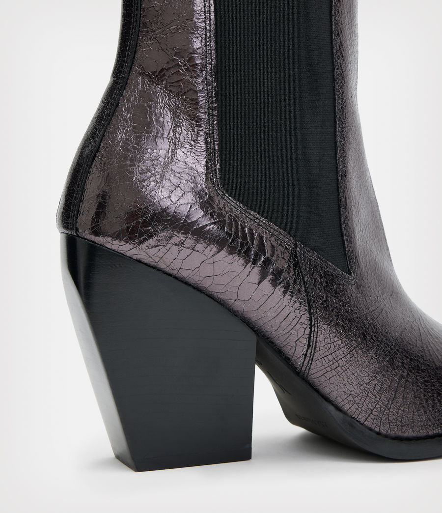 Damen Ria Crinkle Boots (gunmetal_grey) - Image 5