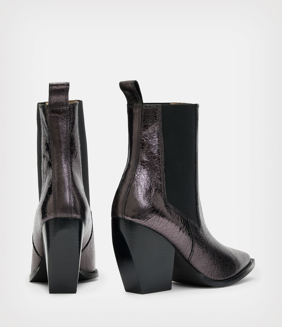 Damen Ria Crinkle Boots (gunmetal_grey) - Image 6