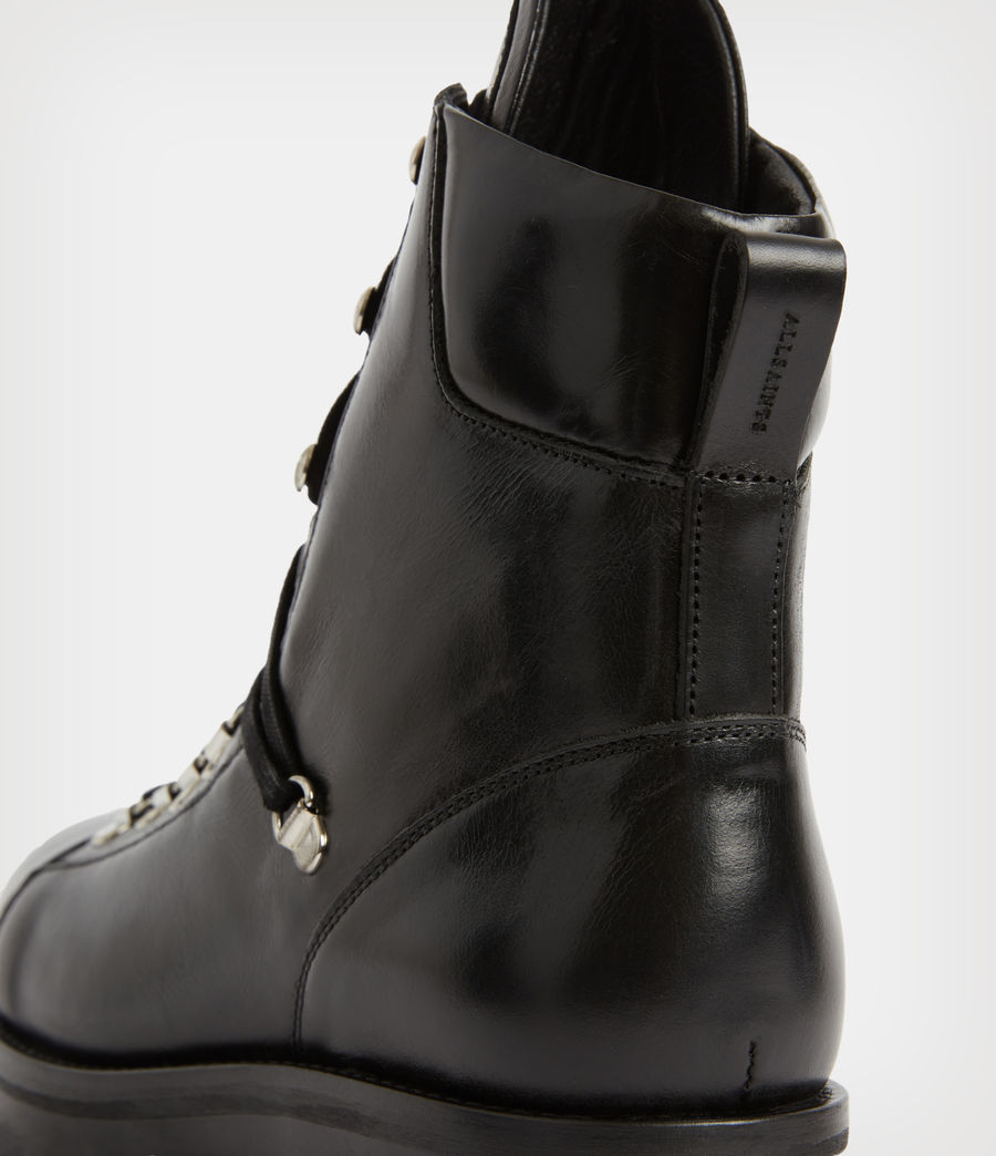 Womens Franka Leather Boots (black) - Image 5