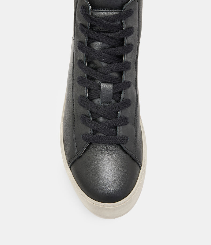 Women's Tana Leather High Top Trainers (black) - Image 3