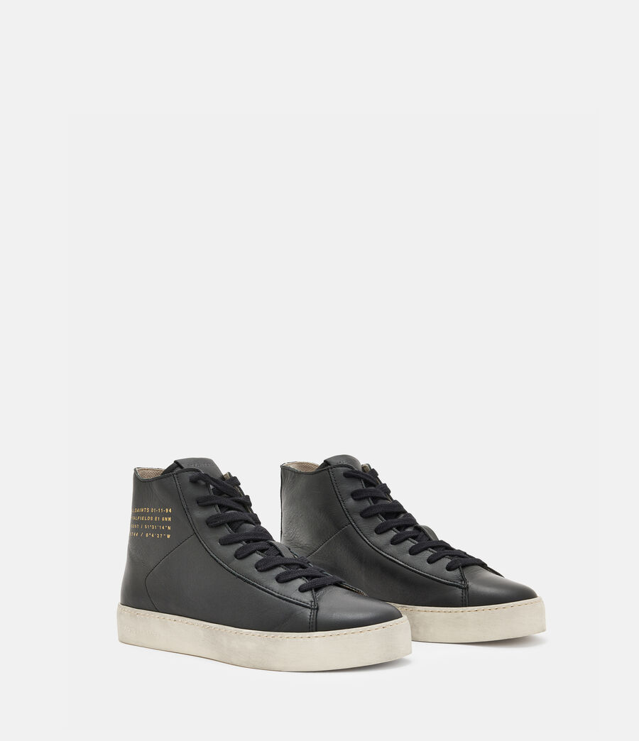 Women's Tana Leather High Top Trainers (black) - Image 5