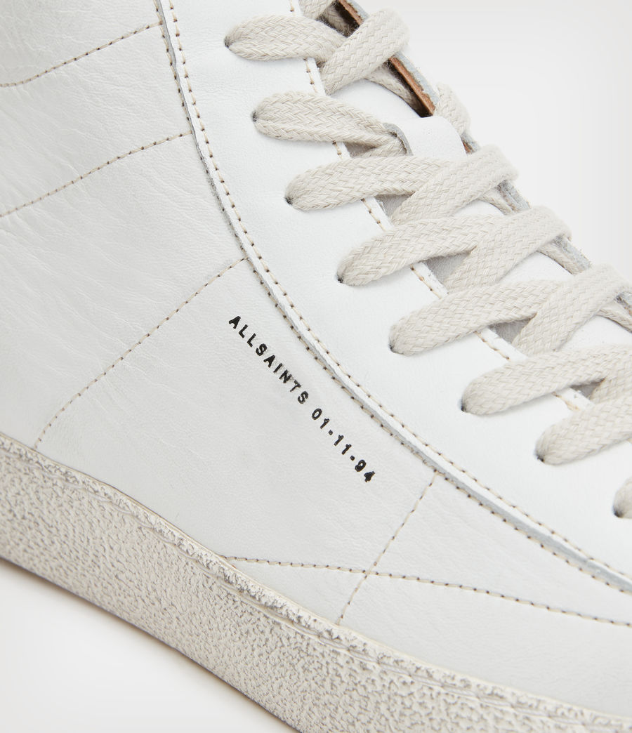 Women's Tundy Logo Leather High Top Trainers (white) - Image 4