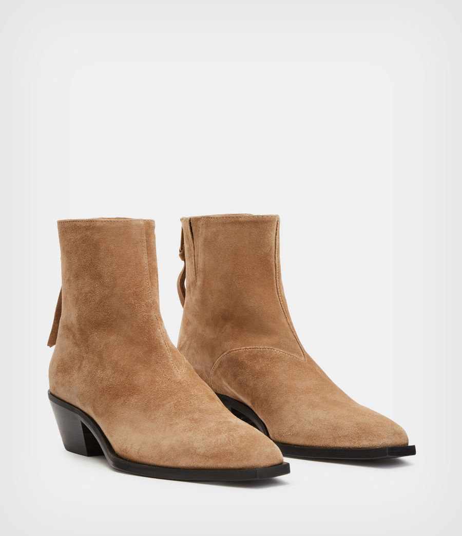 Women's Lenora Suede Boots (cognac_sand) - Image 3