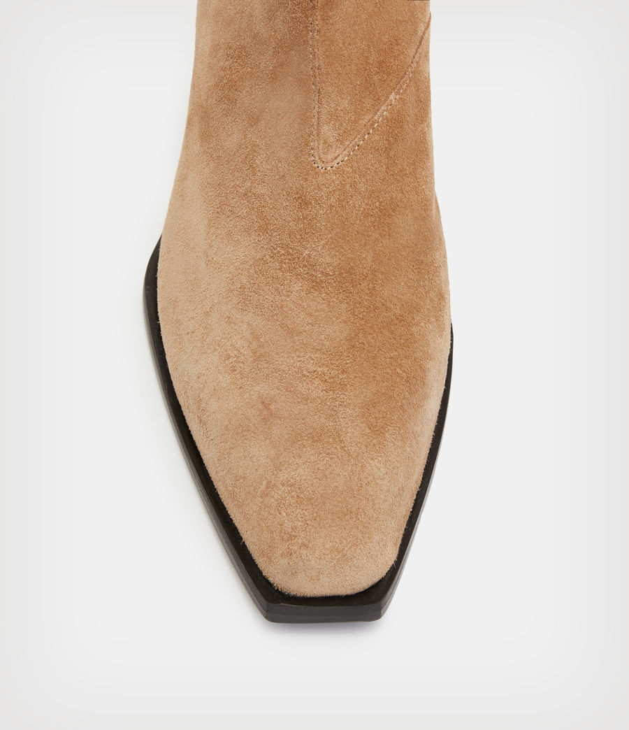 Women's Lenora Suede Boots (cognac_sand) - Image 5