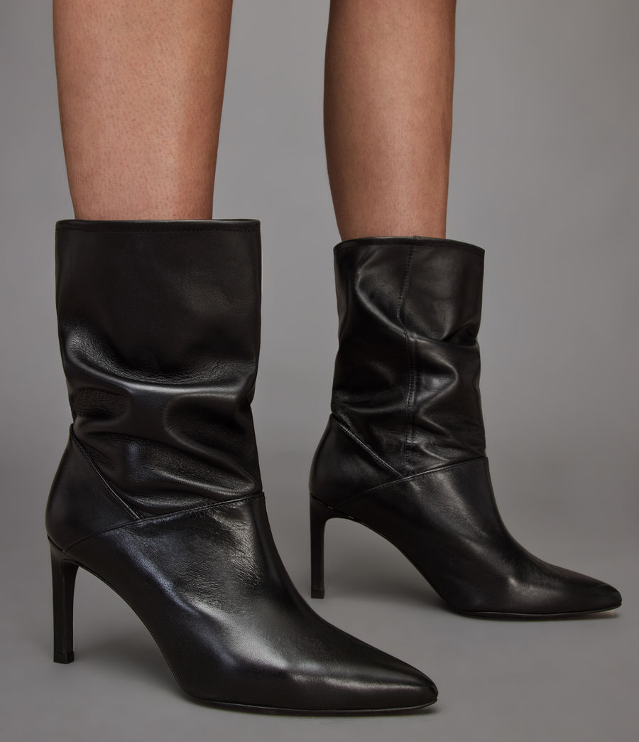 Women's Orlana Leather Boots (black) - Image 2
