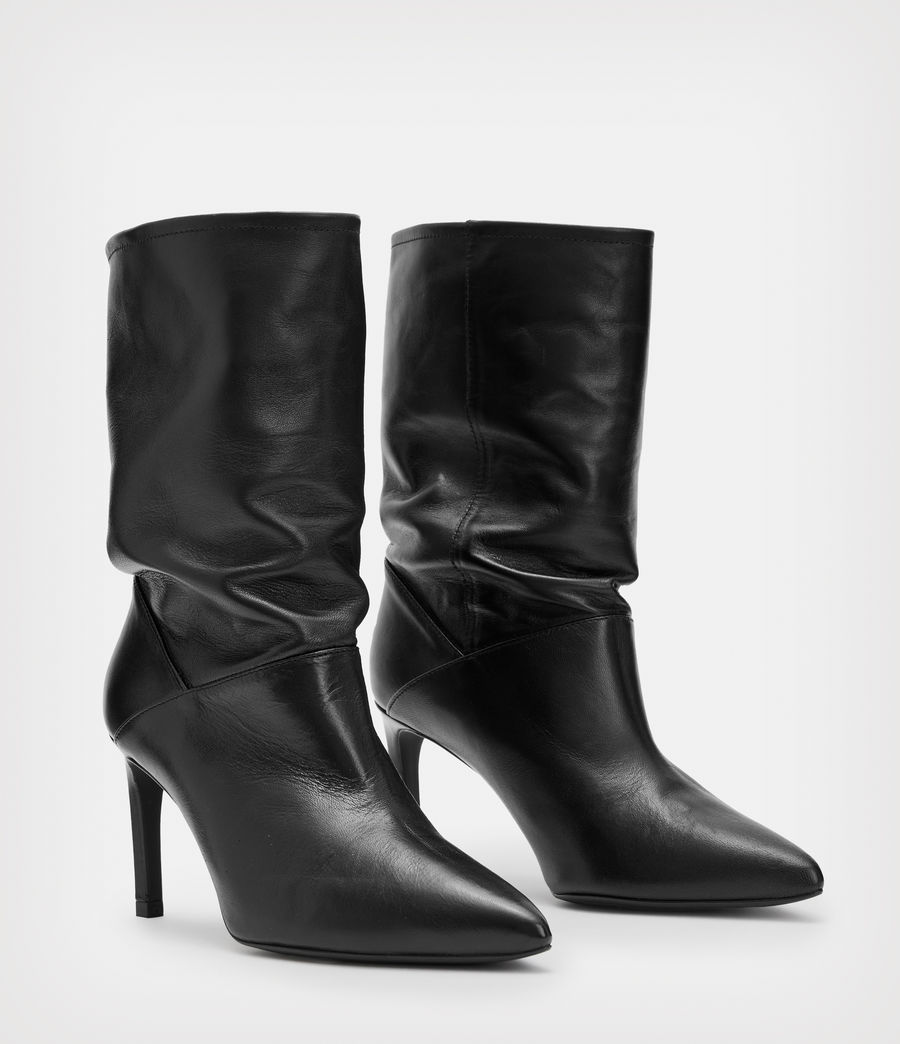 Women's Orlana Leather Boots (black) - Image 4