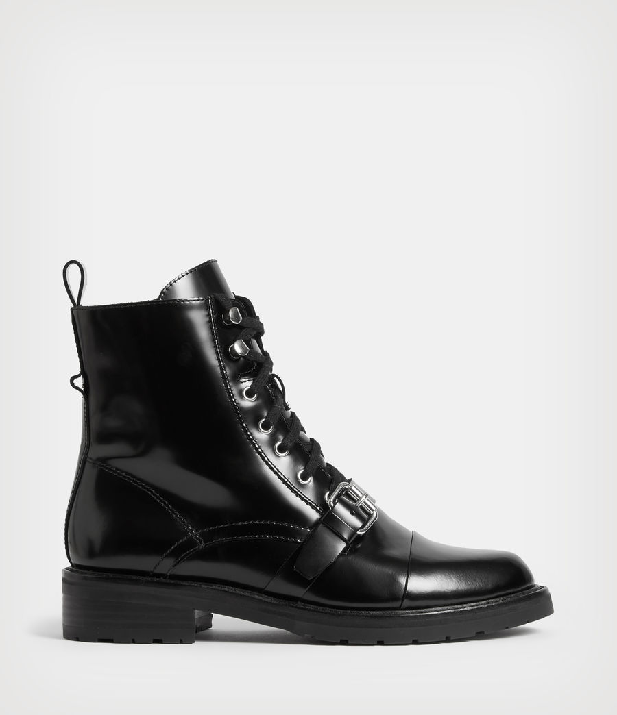 black leather boots uk
