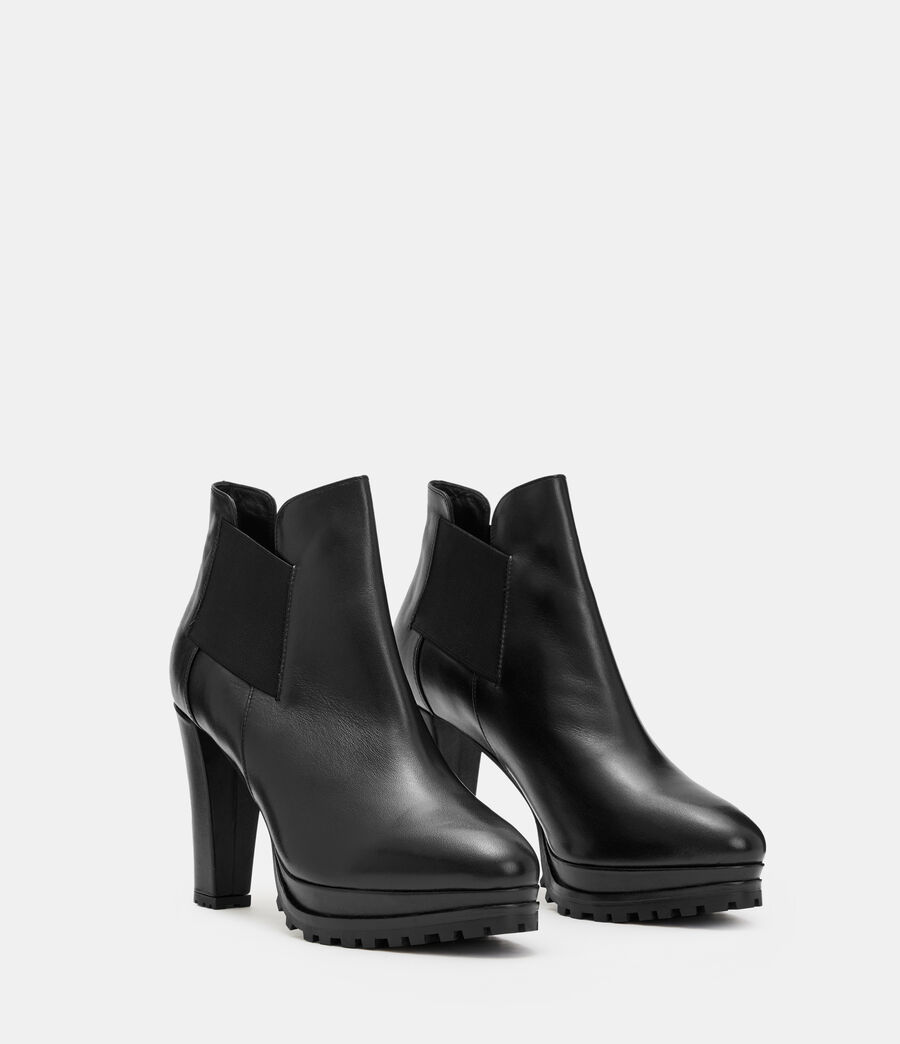 Womens Sarris Leather Boots (black) - Image 4