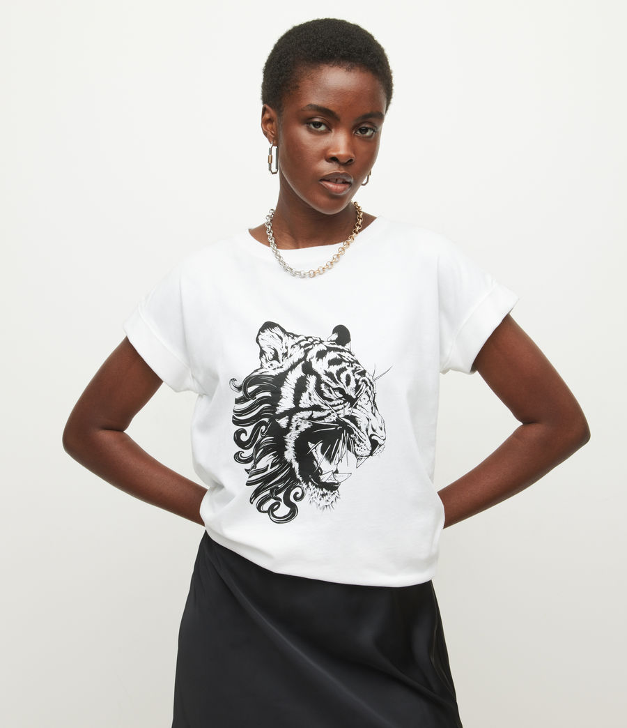 Womens Timbra Imogen Boyfriend T-Shirt (optic_white) - Image 2