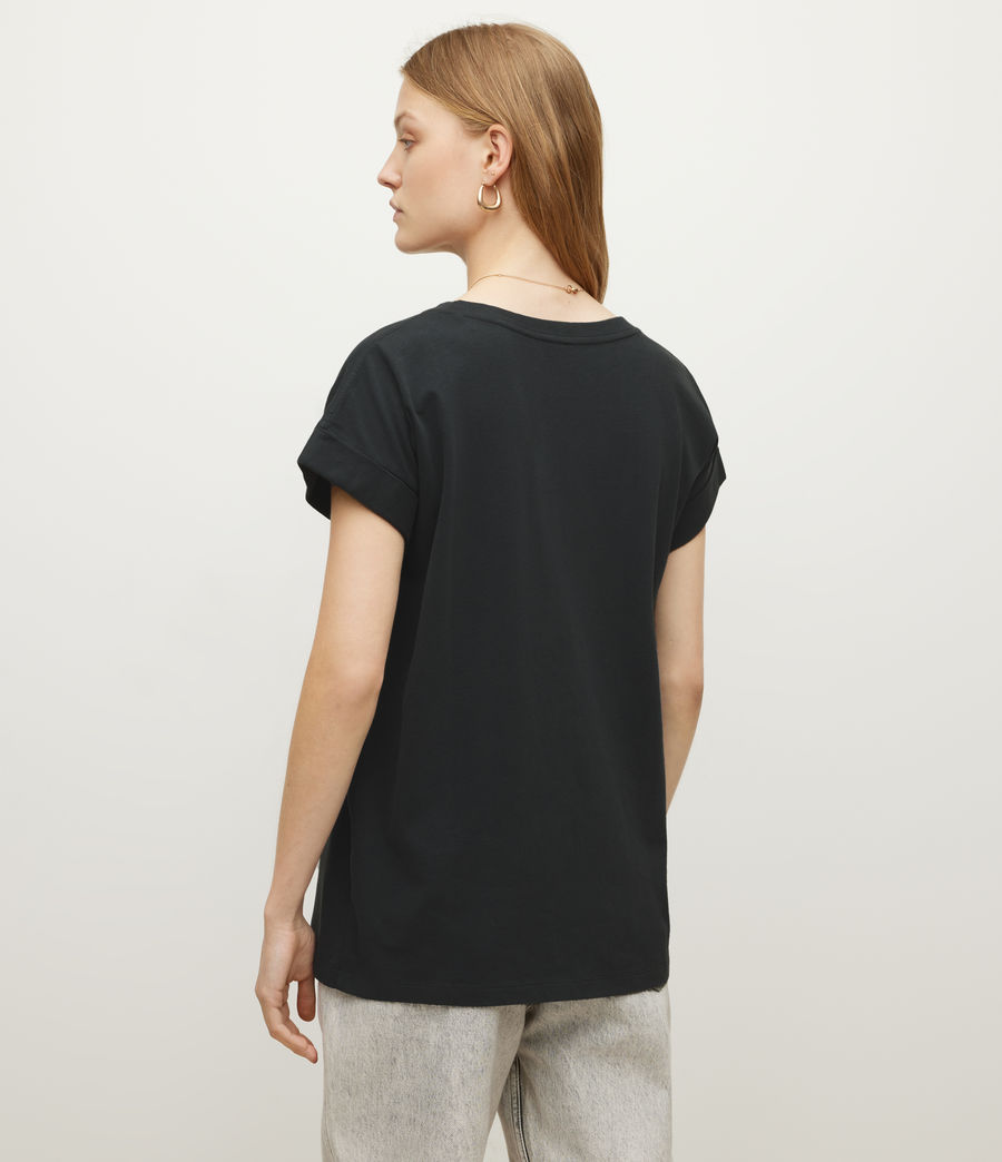 Womens Timbra Imogen Boyfriend T-Shirt (washed_black) - Image 5