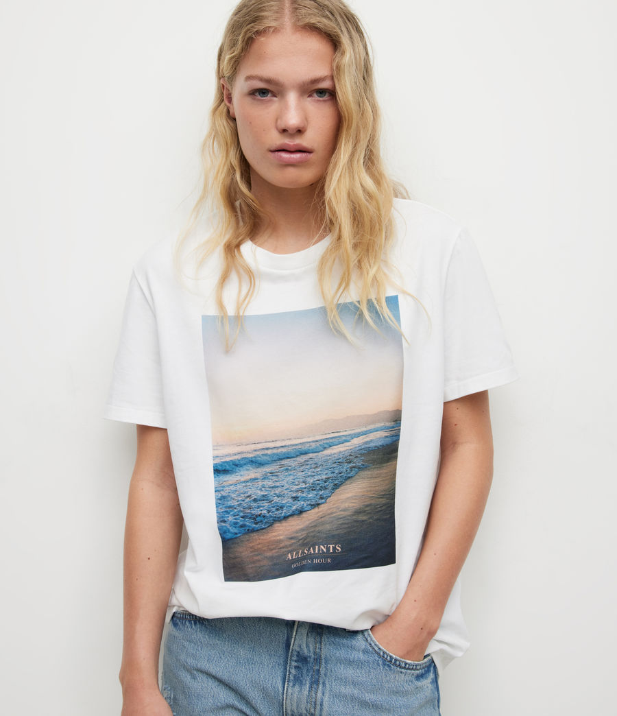 Womens Solis Boyfriend Beach T-Shirt (optic_white) - Image 2