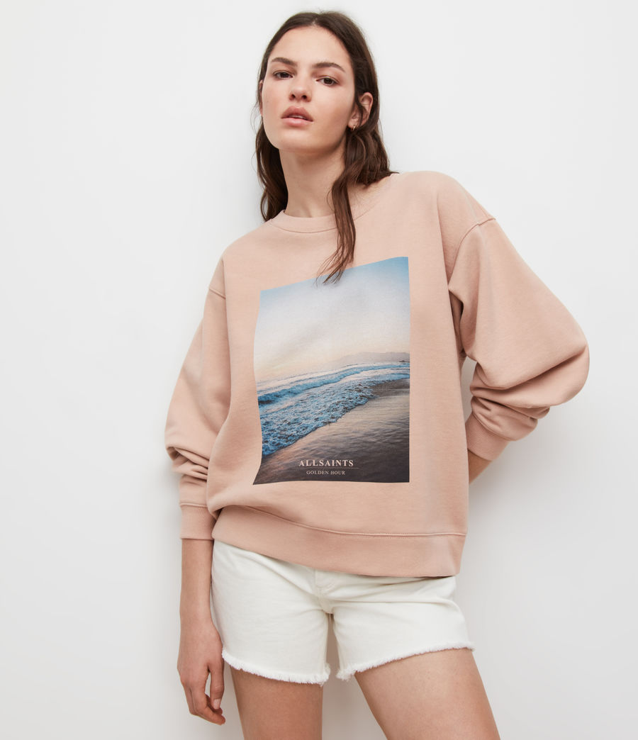 Women's Solis Demi Beach Sweatshirt (misty_pink) - Image 1