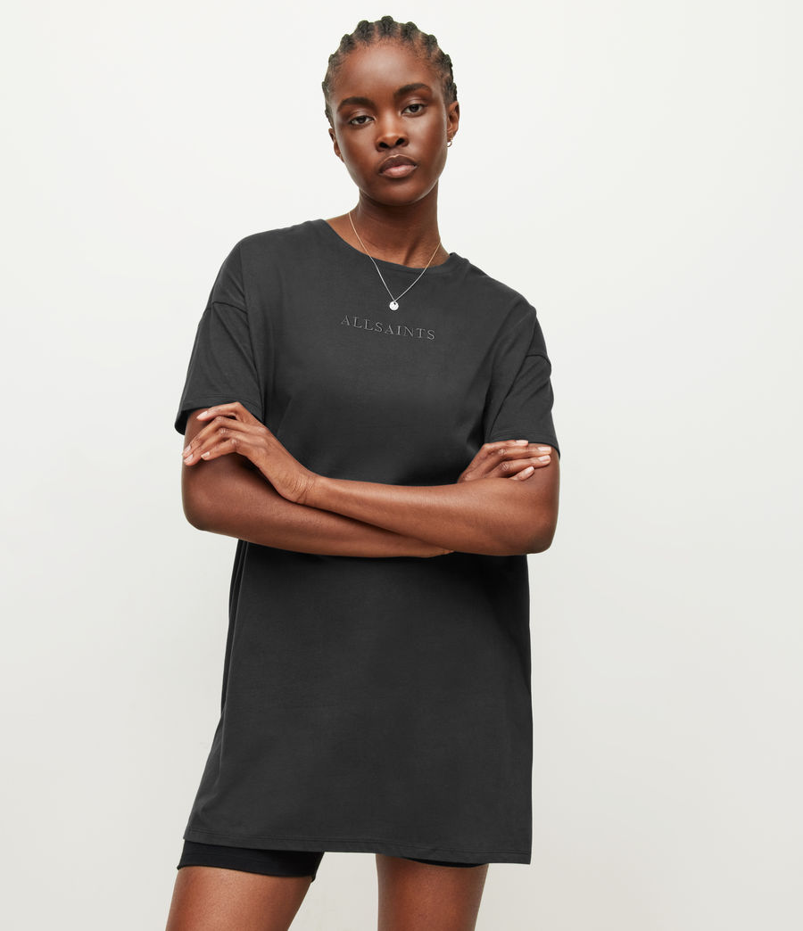 Women's Cornu Mini T-Shirt Dress (black) - Image 3