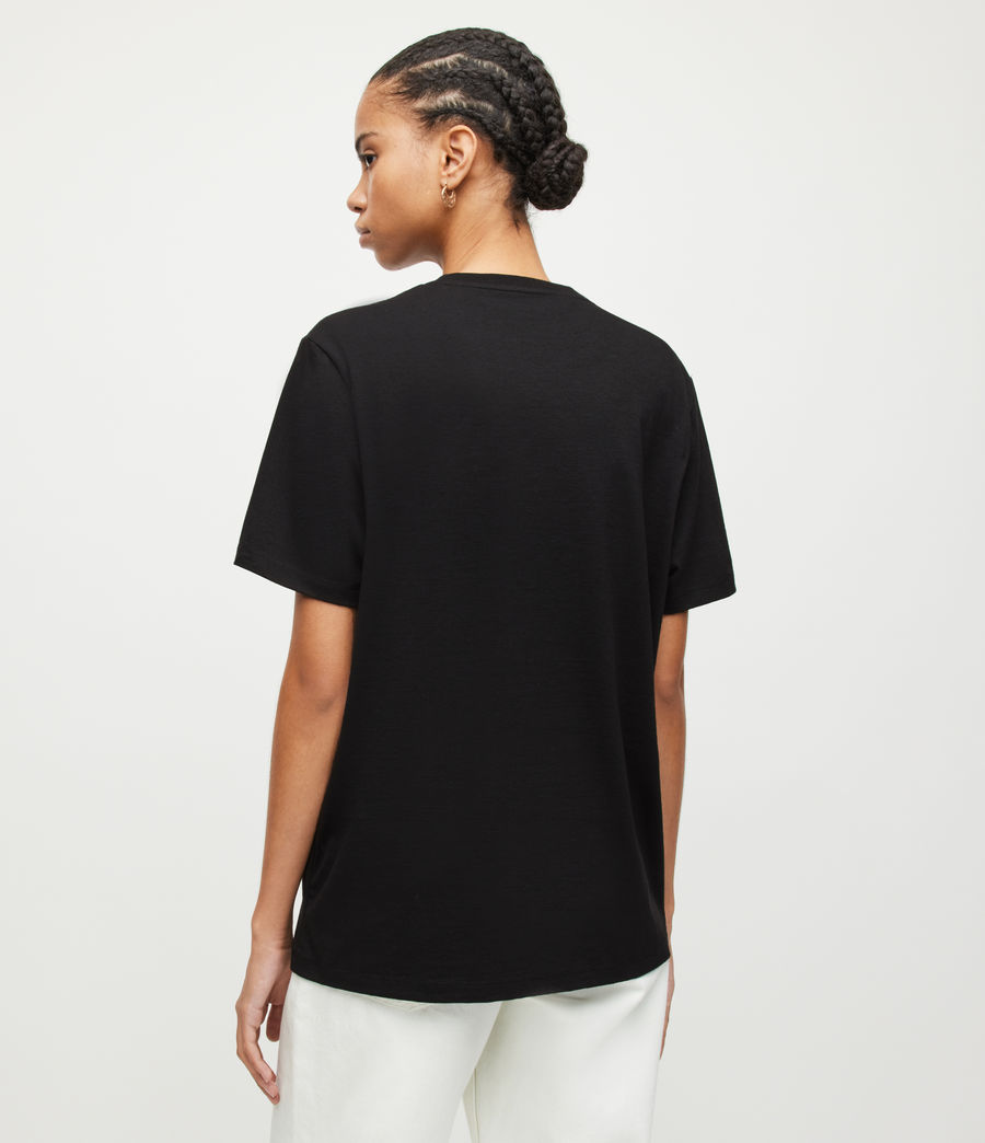Women's Lena Boyfriend T-Shirt (black) - Image 4