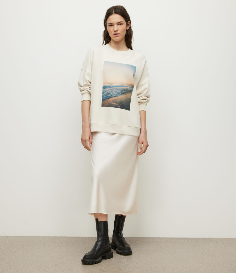 Womens Solis Storn Beach Sweatshirt (ecru_white) - Image 3